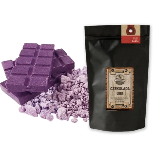 CZEKOLADA Z UBE , FIOLETOWA CZEKOLADA 1 KG SUROWIEC DO PRODUKCJI